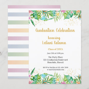Convites Bordas Florais Tropicais
