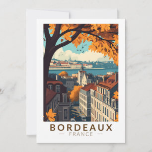 Convites Bordeaux França Viagem Arte Vintage