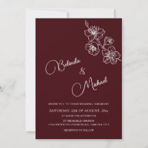 Bordô Escuro Floral Branco | Foto Casamento