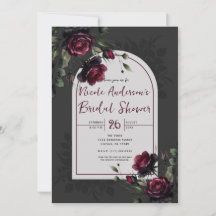 Bordô Rosas Vermelhas Sombreado Cinza Floral Nupci