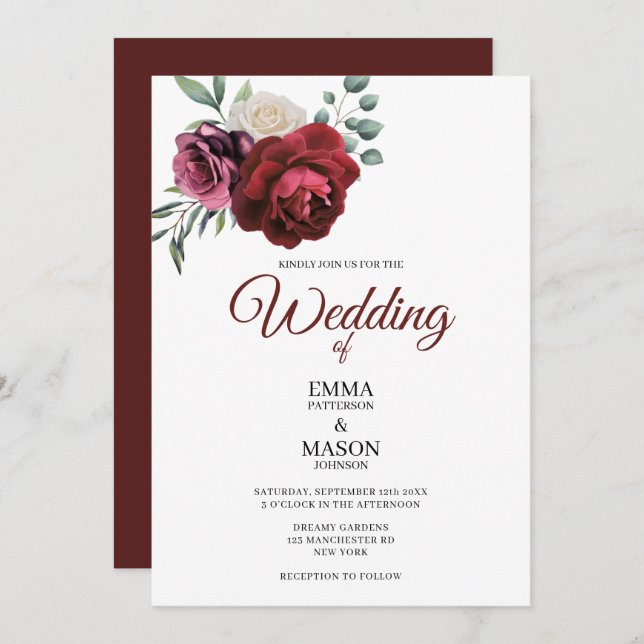 Convites Borgonha (Frente/Verso)