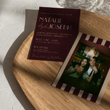Borgonha Dourado Listras Old Money Foto Casamento