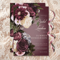 Borgonha Escura e Cream Blur Floral Bridal