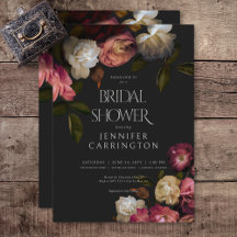 Borgonha Escura e Peônias de Creme Chá de panela N