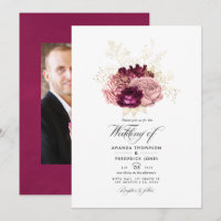 Borgonha - Noiva Rosa e Dourado Casamento Marsala