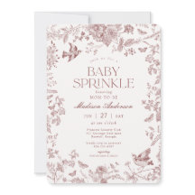 Borgonha Toile De Jouy Floral Francês Chuveirinho 