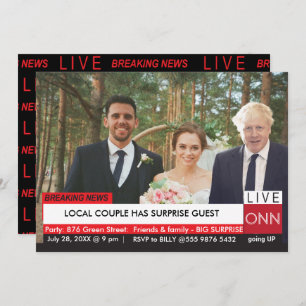 Convites Boris Johnson WEDDING GUEST Engraçado Notícias na 
