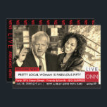 Convites Boris Johnson's 50th Birthday Funny TV News<br><div class="desc">50º Aniversário das mulheres Engraçadas Notícias de Últimas Notícias Gráfico As grandes notícias estão começando. Texto totalmente editável e fácil de alterar. Mude a foto e o texto para se adequar à ocasião. Excelente para Formandos, anúncios de casamento, aniversários, notícias de bebês e quase tudo que você quer promover. Foto...</div>