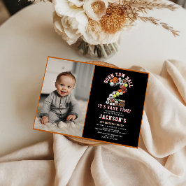 Convites Born 2 Ball Sport Themed Boy 2nd Birthday Party