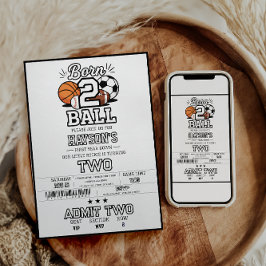 Convites Born 2 Ball Sports Themed Boy 2nd Birthday Party