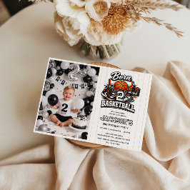 Convites Born 2 Basketball Sports Themed Boy 2nd Birthday 