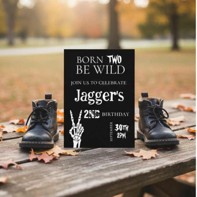 Convites born TWO be wild. 2nd birthday invite (Criador carregado)