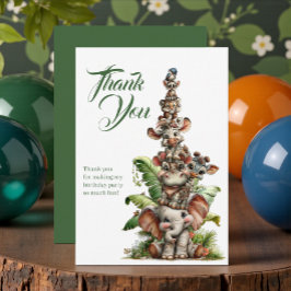 Convites Born Two Be Wild Safari Birthday Thank You Card