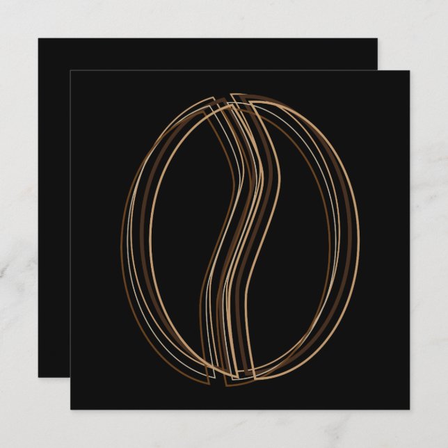 Convites borrão de feijão de café (Frente/Verso)