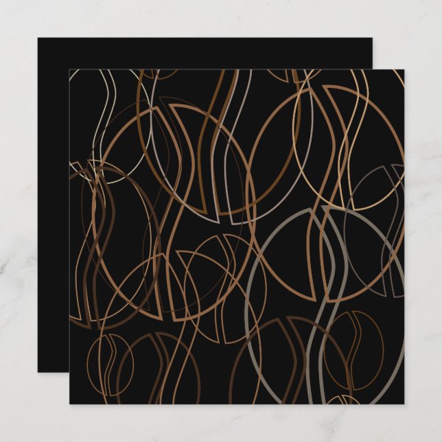 Convites borrão de feijão de café (Frente/Verso)