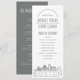 Convites Boston | Programa Modern Deco Wedding