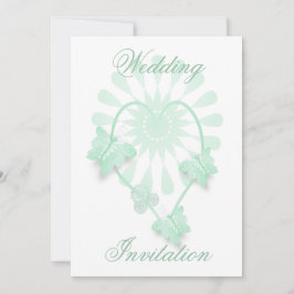 Convites Bot Invitation Peppermint Butterflies Heart