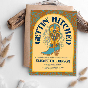 Convites Bota de Cowboy Ficando Presa Festa de Solteira