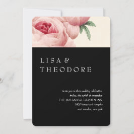 Convites Botânica | Casamento vintage preto