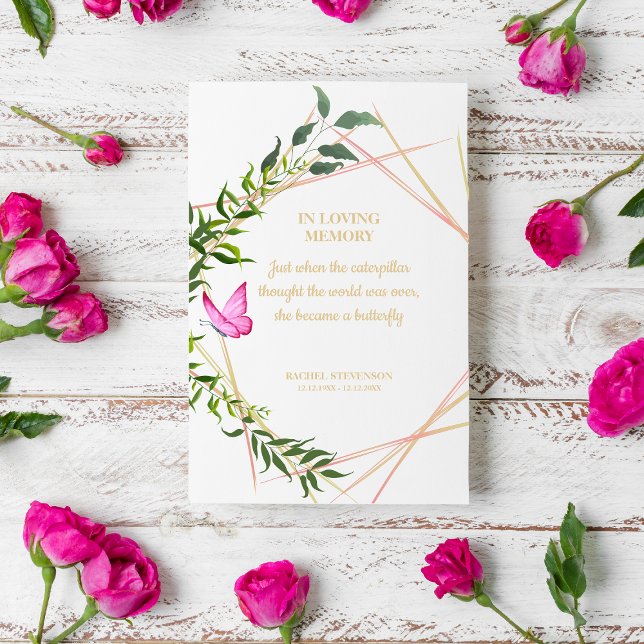 Convites Botânica com Borboleta para as Caras Memoriais (Criador carregado)