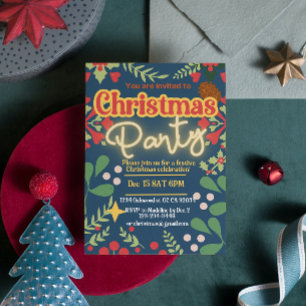 Convites Botânica de Natal retrógrada e moderna