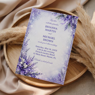 Convites Botânica Enfeitiçante de Lavanda de Inverno