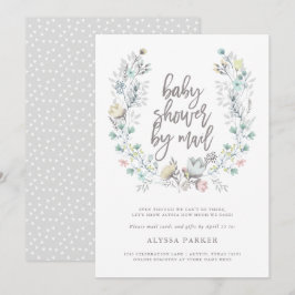 Convites Botânica Floral de Aquarela| Chá de fraldas por co
