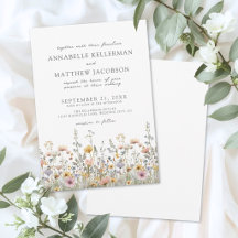Botânica Flores Silvestres Aquarela Floral Casamen
