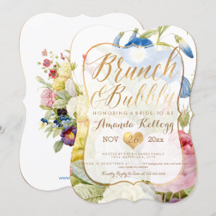 Convites Botânica PixDezines Brunch e Bubble Vintage