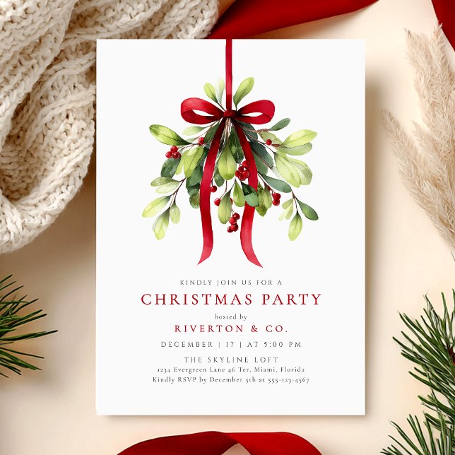 Convites Botanical Berries Christmas Party (Criador carregado)