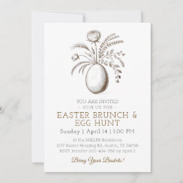 Convites Botanical Easter Brunch Egg Hunt Invitation