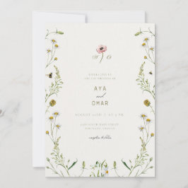 Convites Botanical Elegant Wedding Invitation – Floral Desi