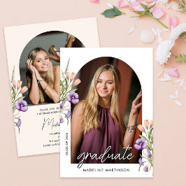 Convites Botanical Floral Arch Photo Graduation Party