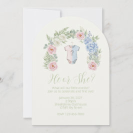 Convites Botanical Gender Reveal Invitation