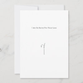 Convites Botanical Grief Mourning Sorry For Your Loss Card.