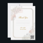 Convites Botanical Outline Sage Blush Floral Wedding Sign<br><div class="desc">Thank You Card. Check out other items in this matching suite.</div>