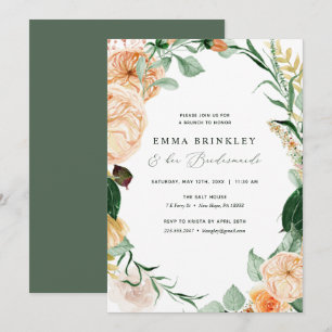 Convites Botânico Boho Neutral Bridesmaids Luncheon Brunch