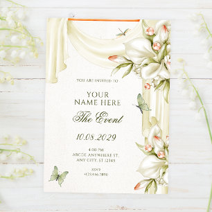 Convites Botânico floral decorativo