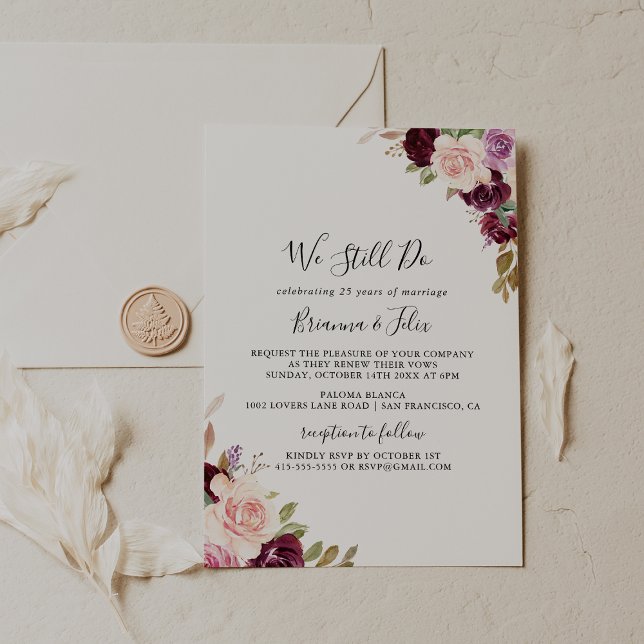 Convites Botânico Floral Russo Ainda Fazemos Renovação De V (Criador carregado)