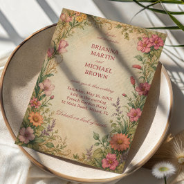 Convites Botânico Floral Vintage