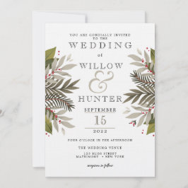 Convites Botânico sem som | Cores da Terra | Casamento