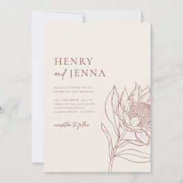 Convites Botânicos Nativos Australianos Waratah Protea