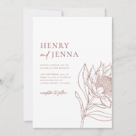 Convites Botânicos Nativos Australianos Waratah Protea