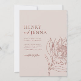 Convites Botânicos Nativos Australianos Waratah Protea