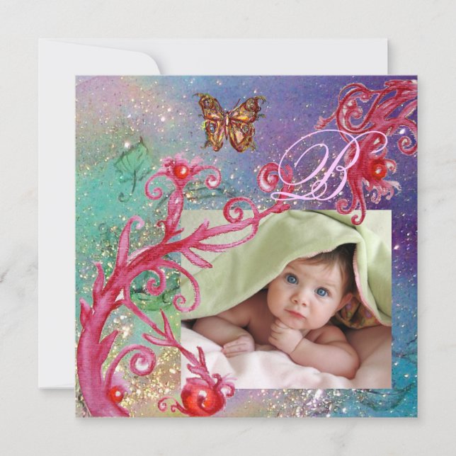 Convites BOTÃO EM AZUL, BABY BOY CHÁ Modelo de Foto (Frente)