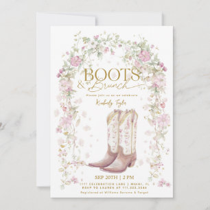 Convites Botas & Brunch Arco de Flores Silvestres Chá de No