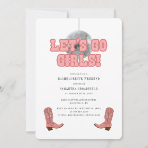 Convites Botas de Cow Girl para Fim de Semana de Despedida 