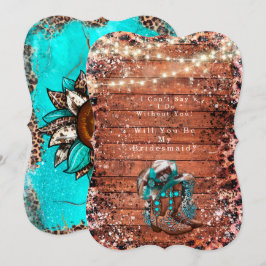 Convites Botas de Cowboy Country Você Será Minha Dama de Ho