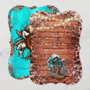 Convites Botas de Cowboy Country Você Será Minha Dama de Ho