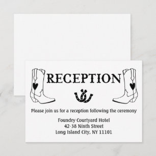 Convites Botas de Cowboy Recepção Ocidental Casamento Count